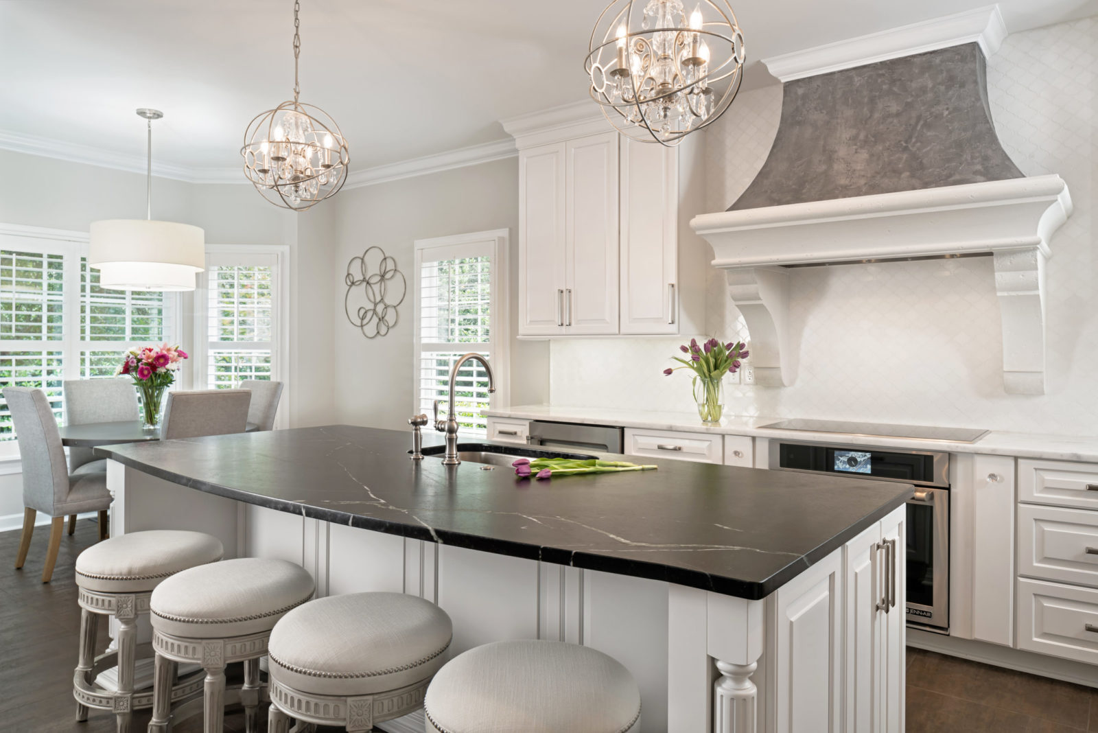 Kitchen Remodel Black And White Design In South Charlotte Revision Charlotte