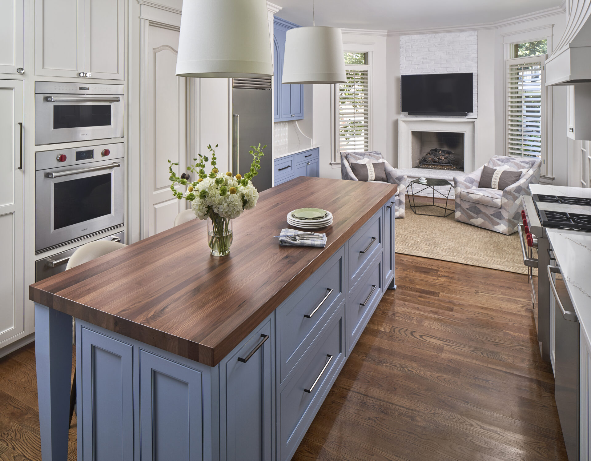 blue-kitchen-island-walnut-countertop
