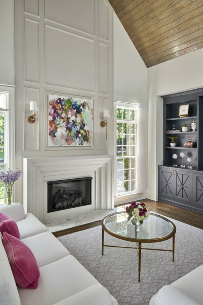 This fireplace remodel transformed this living room.