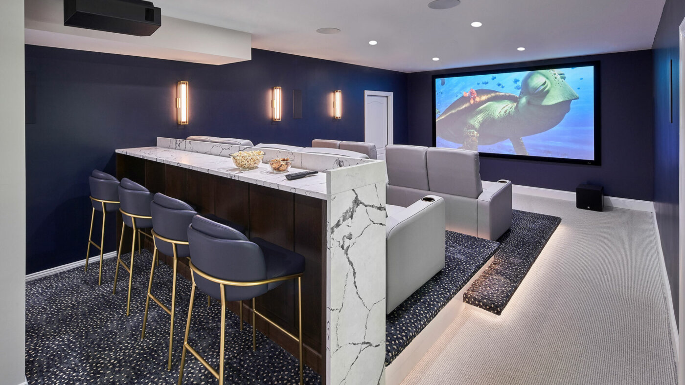 Basement Theater, Game Room & Wet Bar in Myers Park