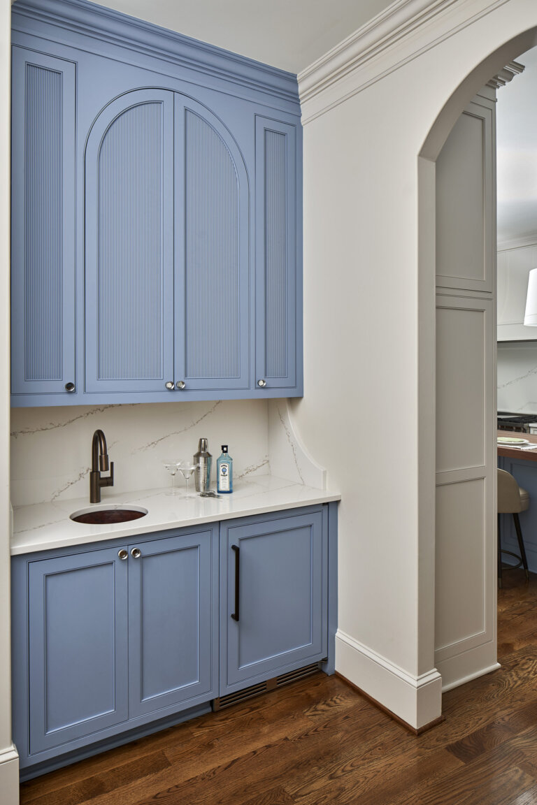 blue wet bar design