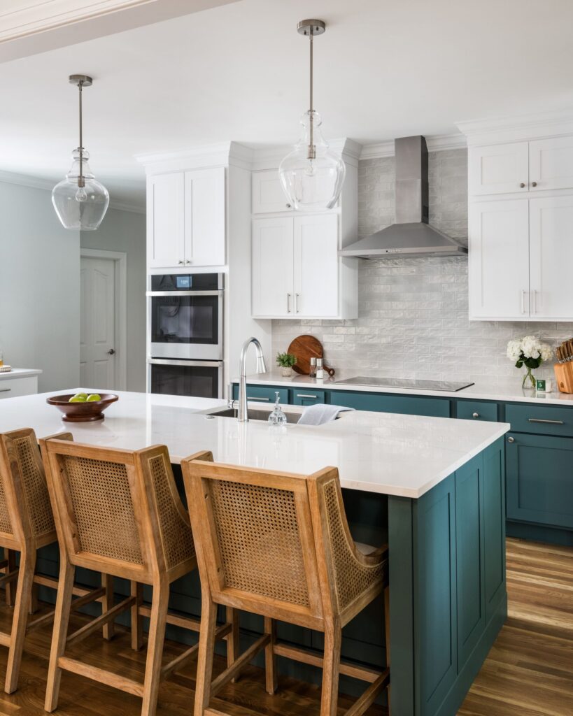 running bond tile pattern over a range