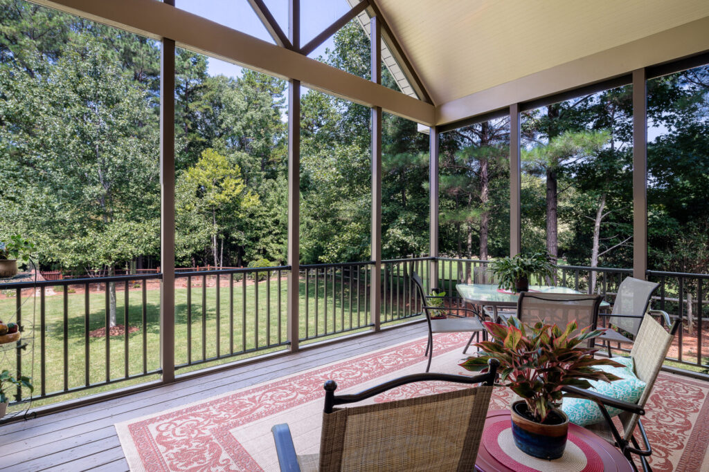 New screened in porch addition.