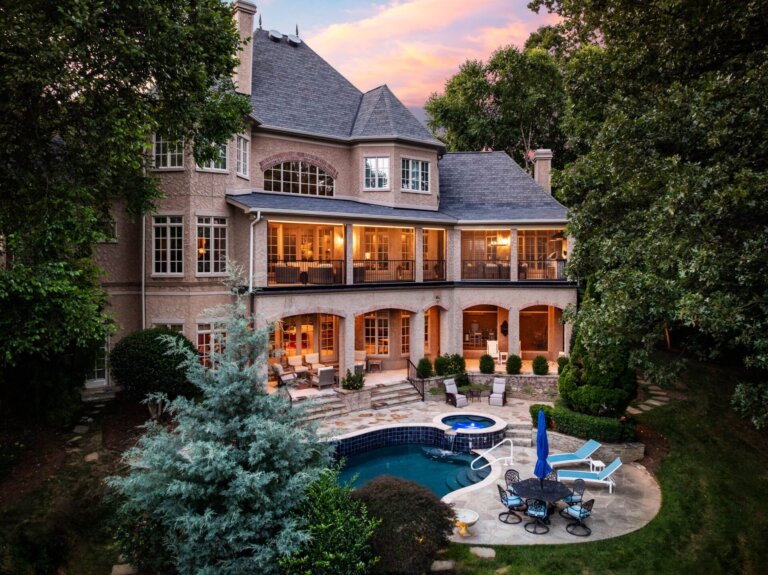 enclosed patio in charlotte nc at twilight