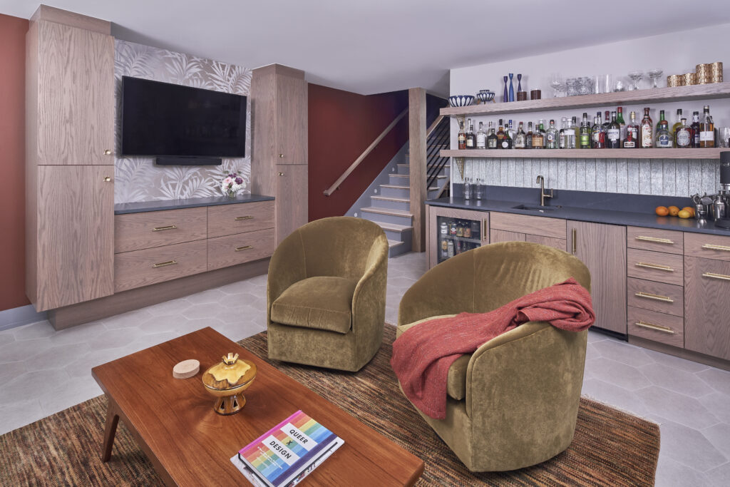 The ultimate weekend hangout walk-out basement.