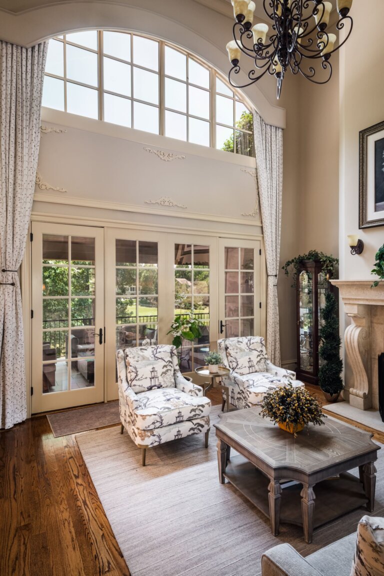 intricate molding on a big window