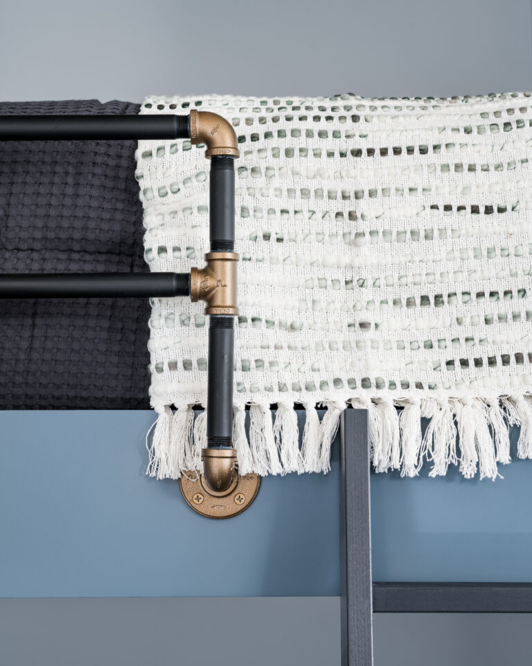 metal and brass bed railings