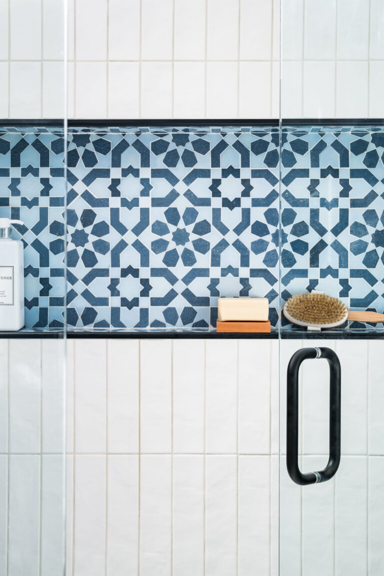 mosaic shower niche