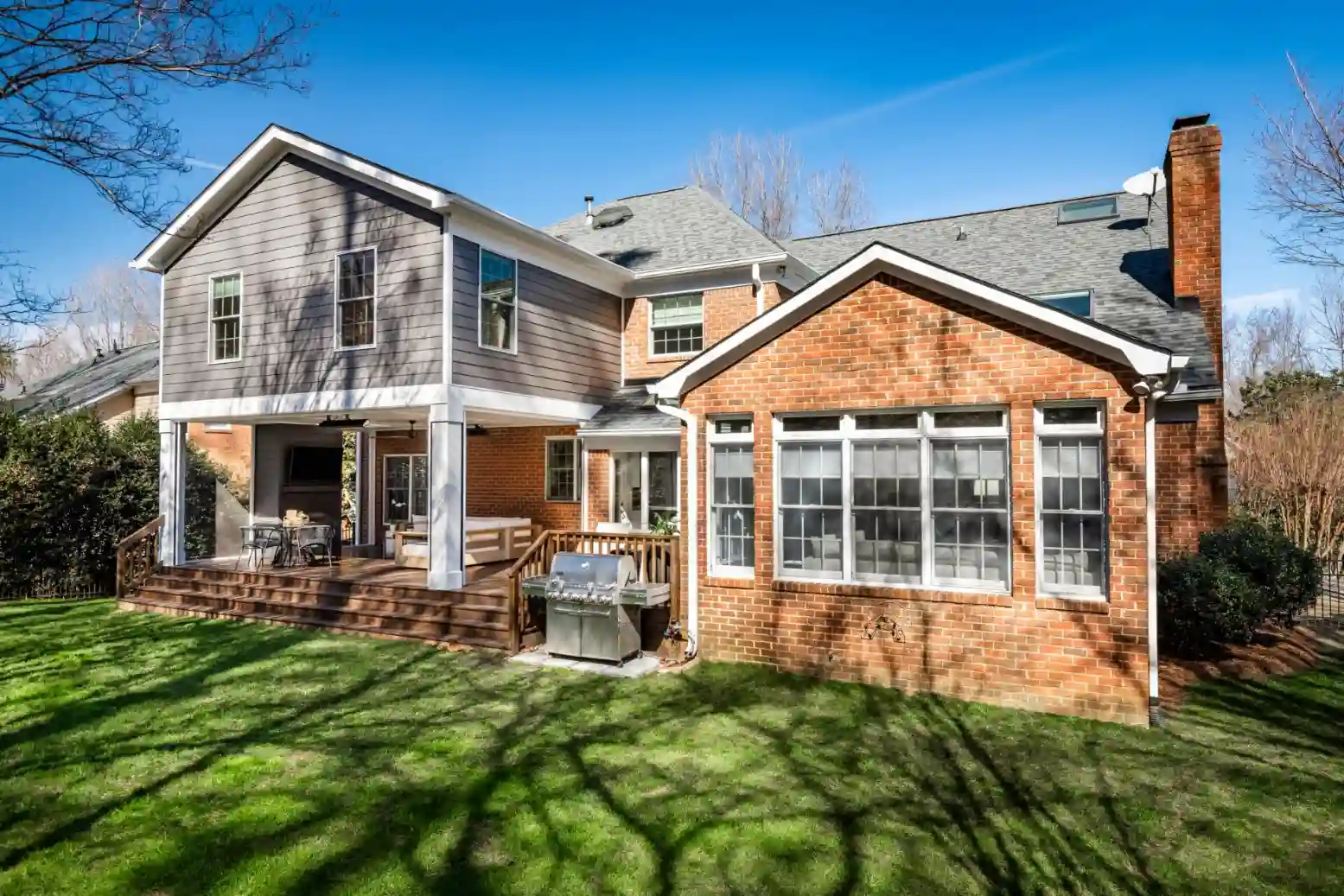 Exterior of the Breezy Retreat porch and home addition