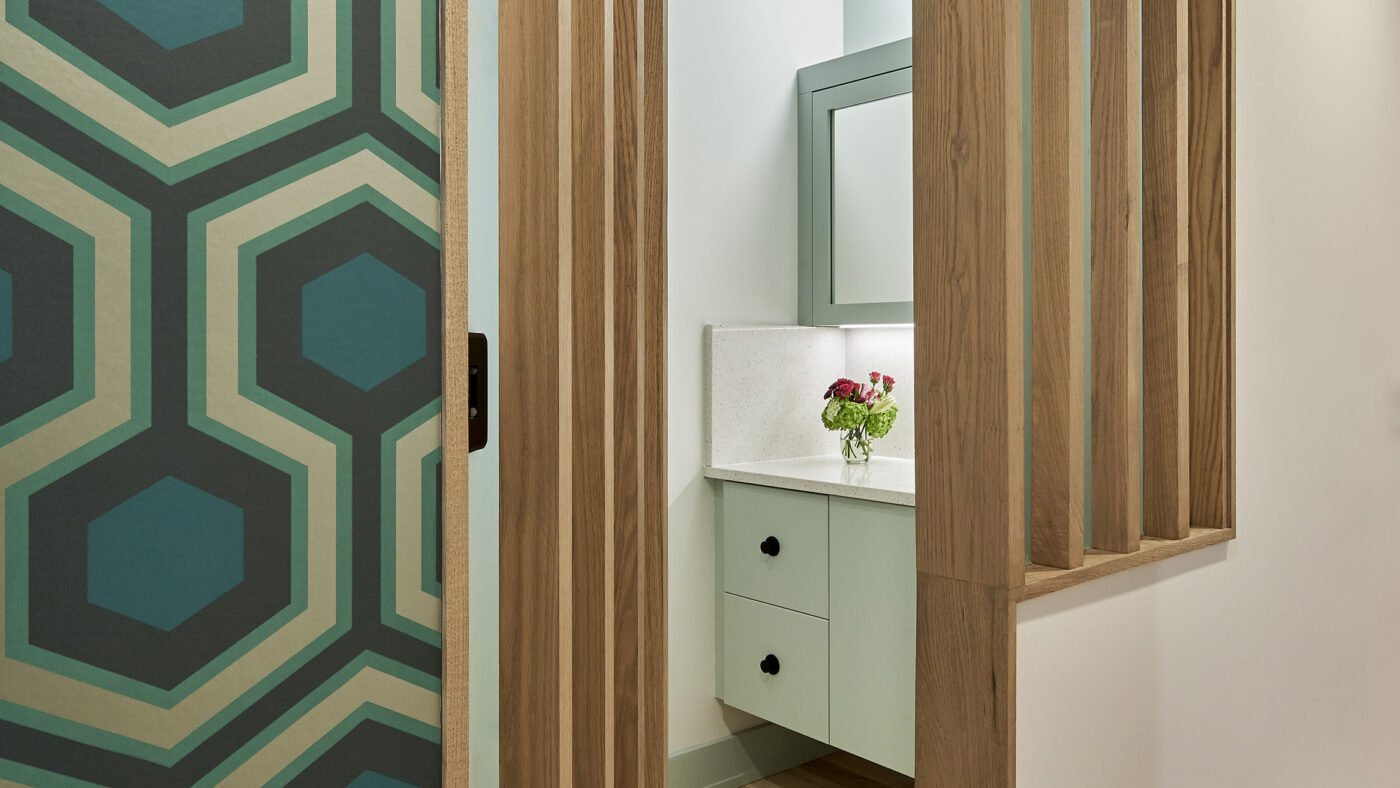 Lake Norman Mint Green Guest Bath Remodel